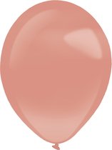 Amscan Ballonnen Parel 35 Cm Latex Roségoud 50 Stuks