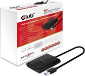 club3D CSV-1477 1 + 2 poorten USB 3.2 Gen 1-schakelaar (USB 3.0) 5120 x 2880 Pixel Zwart