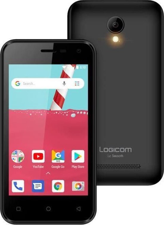 Sconosciuto Logicom L-ITE 506R HD - Custodia a Portafoglio in Pelle Testurizzata con Porta Carte e Impunture a Vista by PH26