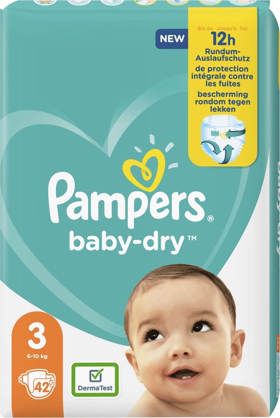 Couches Pampers Baby Dry Taille 3 Midi (5-9kg) | bol