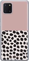Samsung Note 10 Lite hoesje siliconen - Stippen roze | Samsung Galaxy Note 10 Lite case | multi | TPU backcover transparant