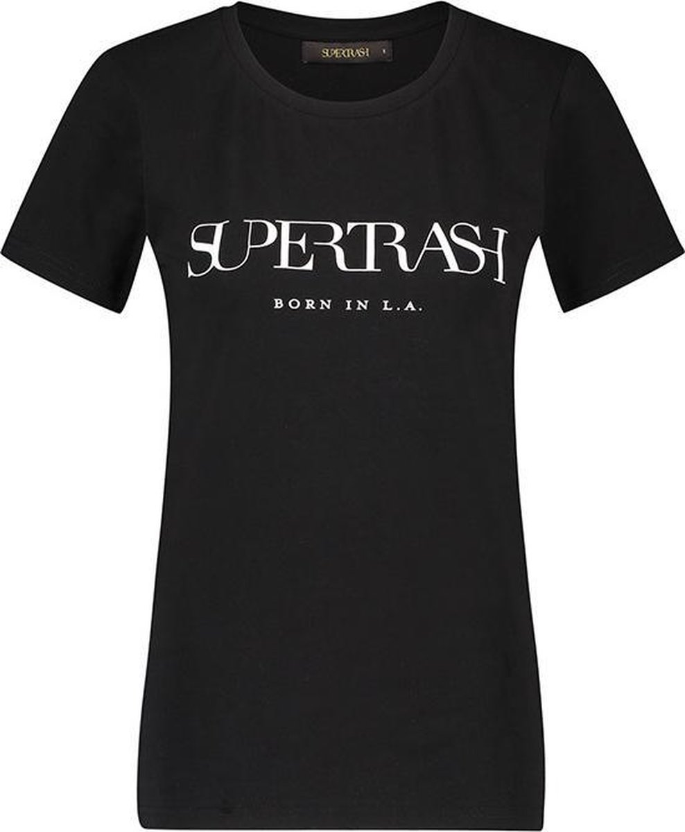 Supertrash - T-Shirt - T Shirt Dames - Zwart -  Maat M