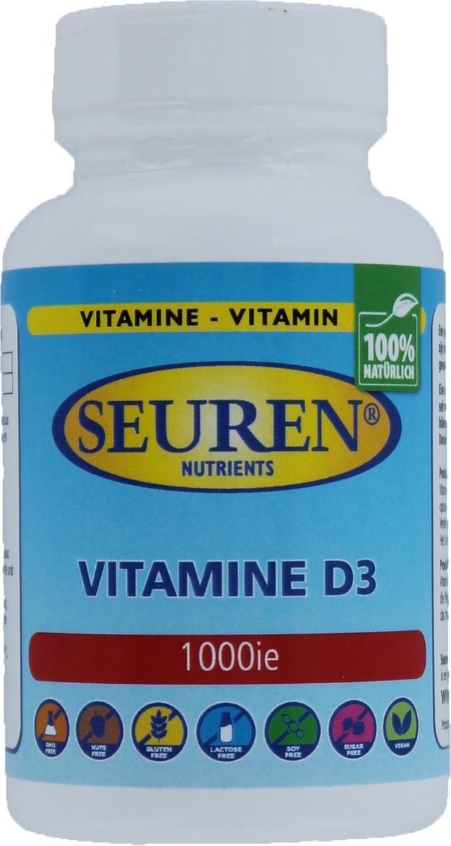 Seuren Nutrients Vitamine D3 1000 ie 200 Tabletten