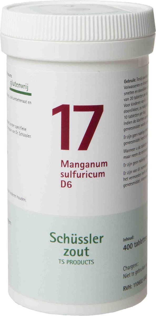 Goedkoopste Pfluger Schussler Zout nr 17 Manganum Sulfuric D6 - 1 x 400 tabletten