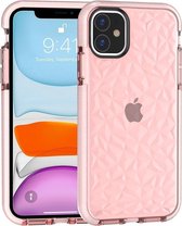 diamanten case geschikt voor Apple iPhone 11 - roze met Privacy Glas