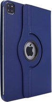 Tablethoesje Geschikt voor: Apple iPad Pro 2020 / 2021 / 2022 (11 inch) Draaibaar Hoes 360 Rotating Multi stand Case - cover - Donker blauw