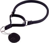 WAUDOG Soft Choke Halsband - Rond leder - Zwart - S - Diameter: 8 mm - Nekomtrek: 32 - 40 cm - Kopomtrek: Max. 40 cm (GELIEVE VOORAF BESTELLEN OPMETEN)