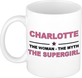 Charlotte The woman, The myth the supergirl cadeau koffie mok / thee beker 300 ml