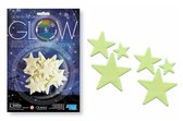 4M Glow In The Dark Stickers - Sterren - 3 Formaten - 16 Stuks - Muurdecoratie Kids - 3 Jaar