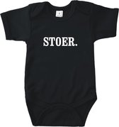 Rompertjes baby met tekst - Stoer - Romper zwart - Maat 50/56 * zwangerschap cadeau * kraamcadeau meisje * kraamcadeau jongen * rompertjes baby * baby cadeau