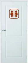 Deursticker WC -  Bruin -  20 x 20 cm  -  toilet raam en deurstickers - toilet  alle - Muursticker4Sale