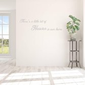 Muursticker There's A Little Bit Of Heaven In Our Home -  Zilver -  80 x 21 cm  -  woonkamer  engelse teksten  alle - Muursticker4Sale