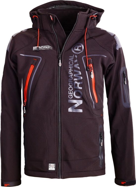 Geographical Norway Softshell Jas Heren Techno Blue Green