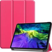 iPad Pro 2020 Hoes (11 inch) Book Case Hoesje Cover - Donker Roze