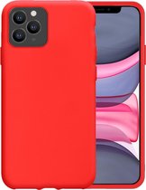 iPhone 11 Pro Max Hoesje Siliconen Case Hoes Back Cover - Rood