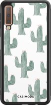 Samsung A7 2018 hoesje - Cactus print | Samsung Galaxy A7 (2018) case | Hardcase backcover zwart