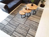 Flycarpets Van Gogh Vintage Patchwork Vloerkleed - 200x200cm - Grijs/Beige - Vierkant