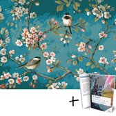 Diamond Painting Bloemen en Vogels - 40x30cm - Vierkant - Met E-book - Diamond Painting Volwassenen - Art Diamond®