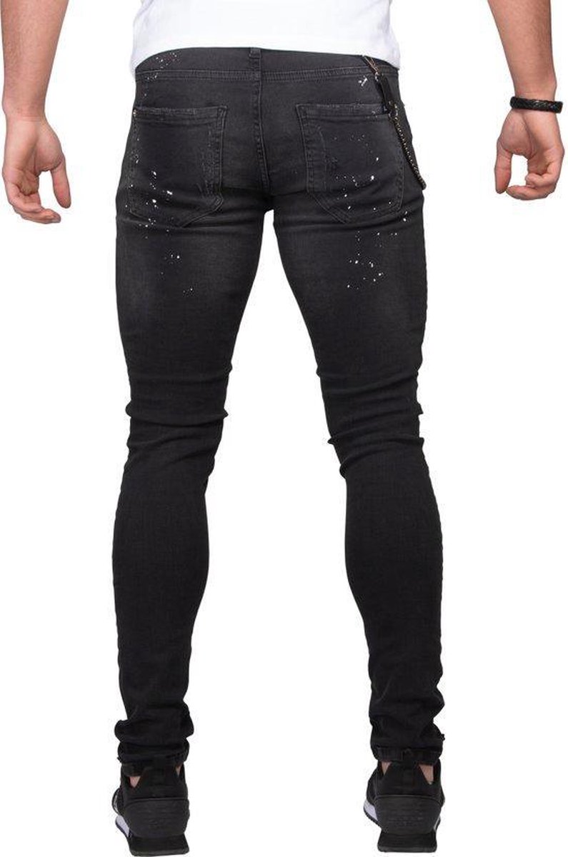 opslaan Soeverein Binnen Jeans heren - LEYON Denim White Spots - Blauw - Spijkerbroek - Slim Fit -  W30 L33 | bol.com
