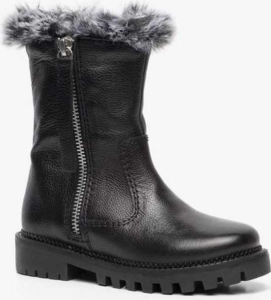 Hush Puppies gevoerde leren meisjes laarzen Zwart Maat 31 Hush Puppies gevoerde leren meisjes laarzen Zwart Maat 31