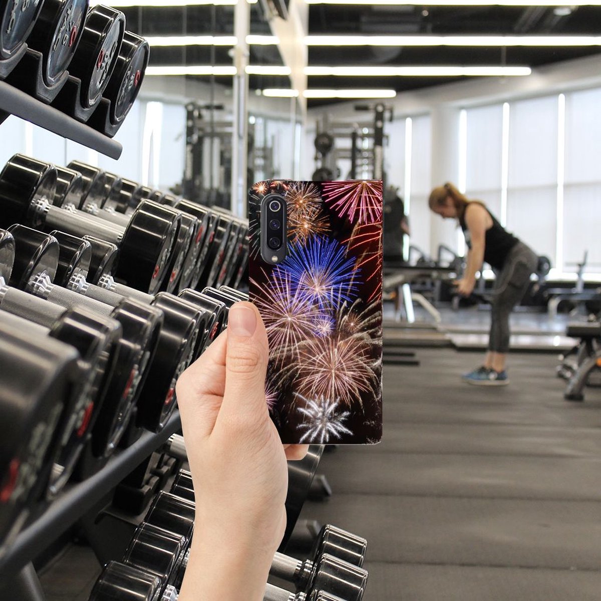 Xiaomi Mi 9 Hippe Standcase Vuurwerk