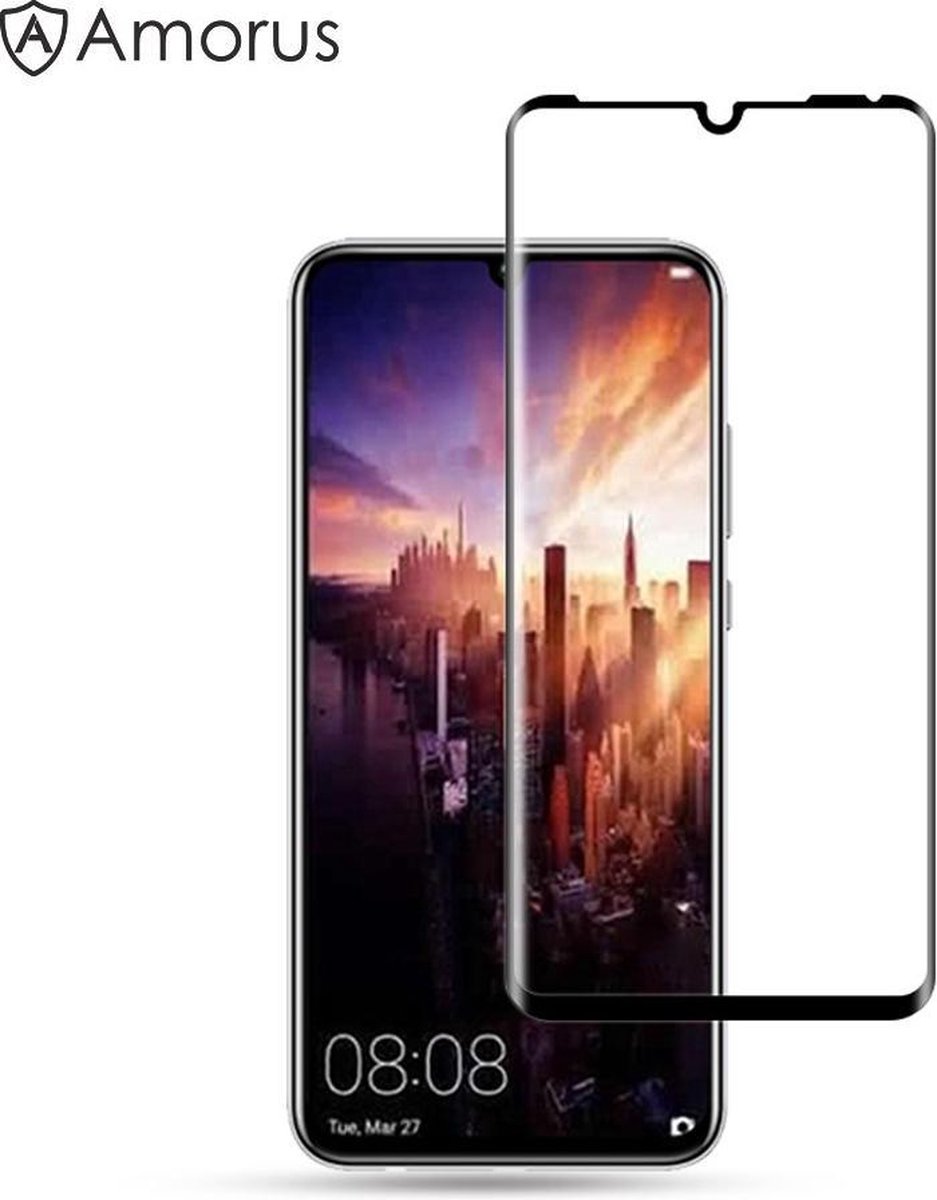 Full-Cover Tempered Glass - Geschikt voor Huawei P30 Pro Screen Protector - Zwart