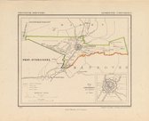 Historische kaart, plattegrond van gemeente Coevorden in Drenthe uit 1866 door Kuyper van Kaartcadeau.com