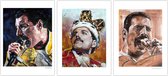 Freddie Mercury posters (3 stuks)