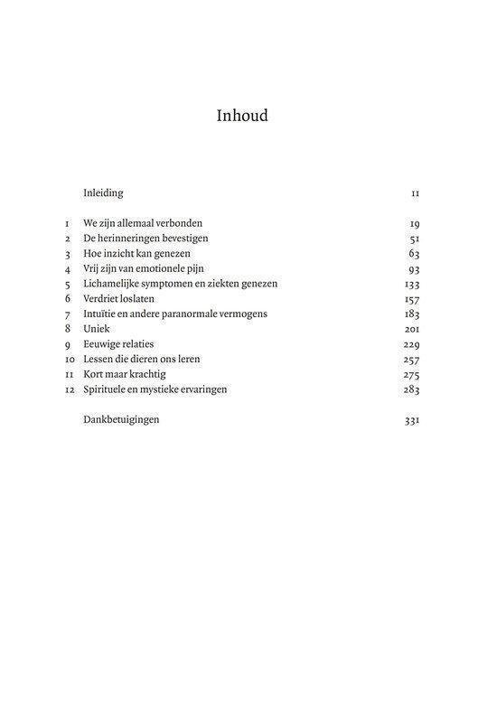 Pagina met inhoudsopgave van het boek.