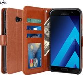 Cyclone Cover wallet case hoesje Samsung Galaxy A5 2017 bruin