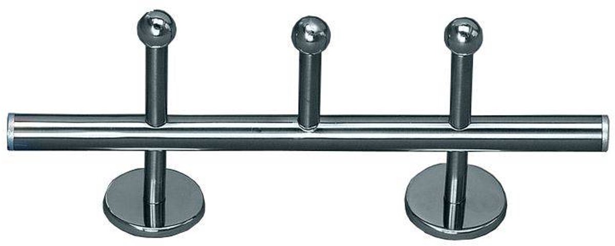 M2 Kollektion Dex S Kapstok - Wandkapstok - 30x12cm - RVS/Metaal - Grijs