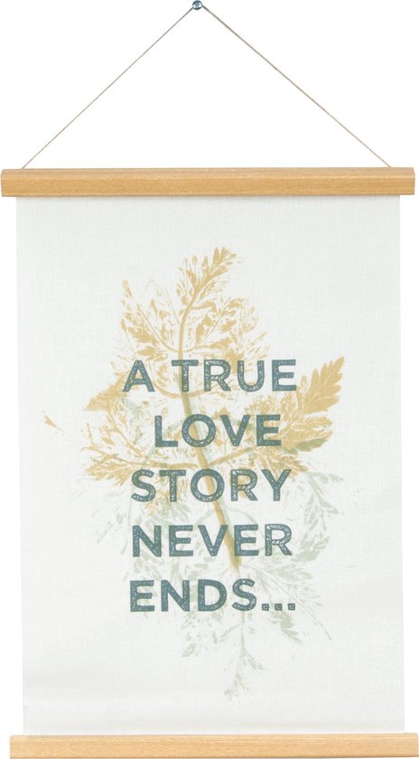 Present Time (Pt,) - Poster A True Love Story Never Ends - Canvas - Multi