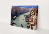 Venise | L'Italie | Villes | Tissu en toile | Décoration murale | 150 cm x 100 cm | Peinture