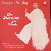 Margaret Whiting - Too Marvelous For Words - A Tribute To Johnny Merc (CD)
