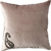 Rivièra Maison Precious Unique Paisley Velvet Pillow Cover - Sierkussenhoes - 50x50cm - Roze