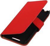 Rood HTC Desire 510 Hoesjes Book/Wallet Case/Cover