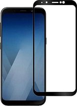 Samsung Galaxy A8 Plus 2018 - Full Cover Screenprotector - Gehard Glas - Zwart