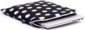 MacBook Hoes 13 inch Black Polka (zwart)