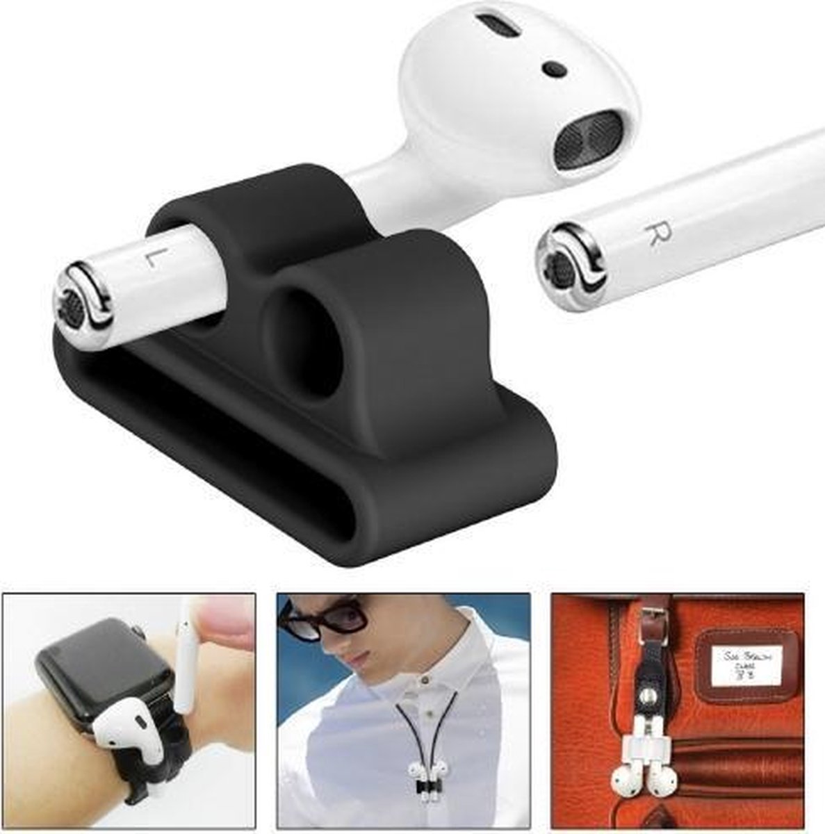 Support de sangle 7 en 1 et housse en silicone pour Apple Airpods Air Pod  Earpods Accessoires 