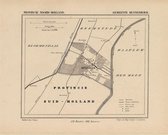 Historische kaart, plattegrond van gemeente Bennebroek in Noord Holland uit 1867 door Kuyper van Kaartcadeau.com