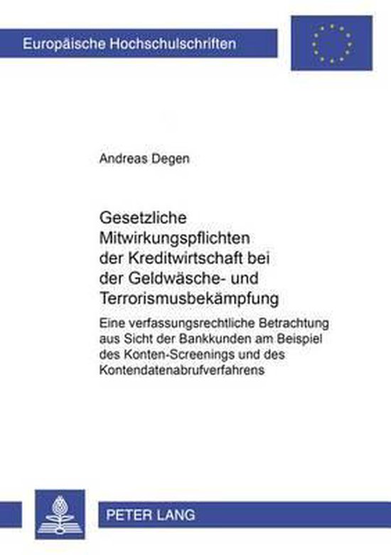Gesetzliche Mitwirkungspflichten der Kreditwirtschaft bei de ... - cover
