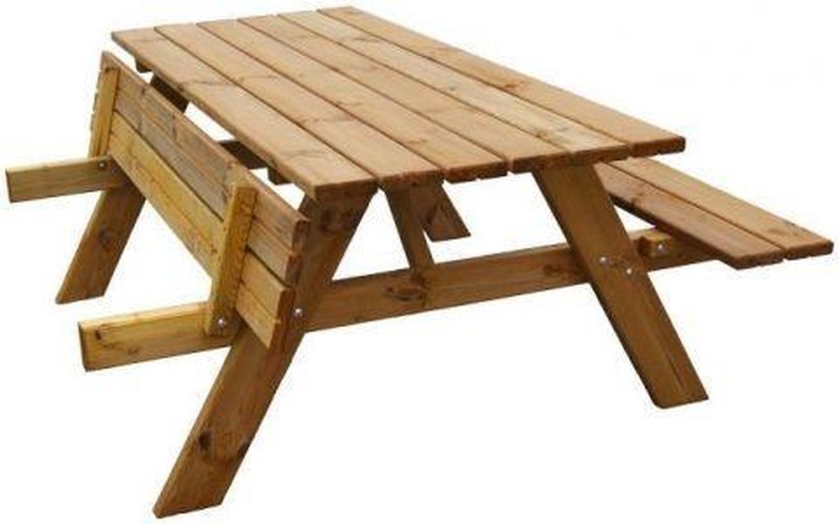 Picknicktafel Vuren hout |Opklapbare bankjes | 1.77 M