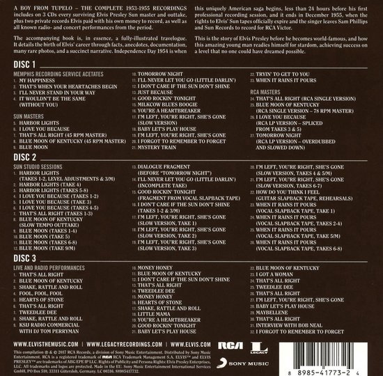 Elvis Presley A Boy From Tupelo - The Complete 1953-1955