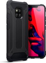 Huawei Mate 20 Pro Rugged Case hoesje - CaseBoutique - Effen Zwart - Kunststof