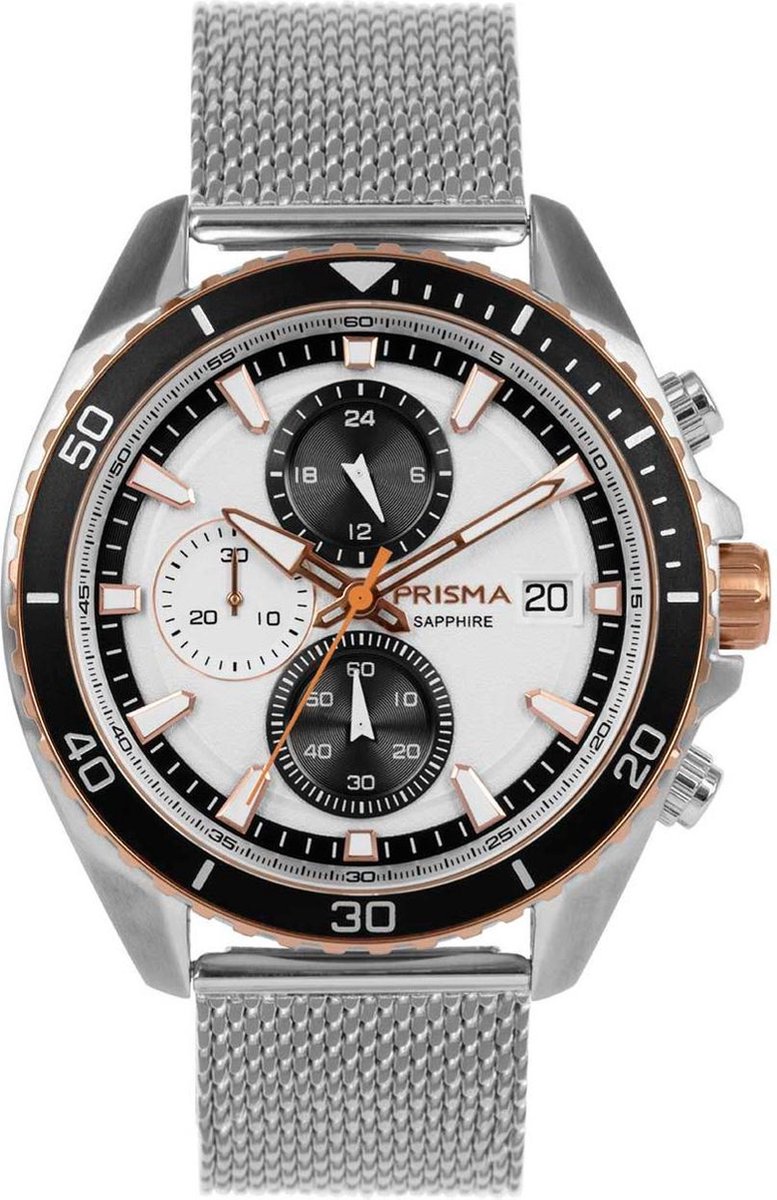 Prisma Master herenhorloge edelstaal chronograaf P.1327