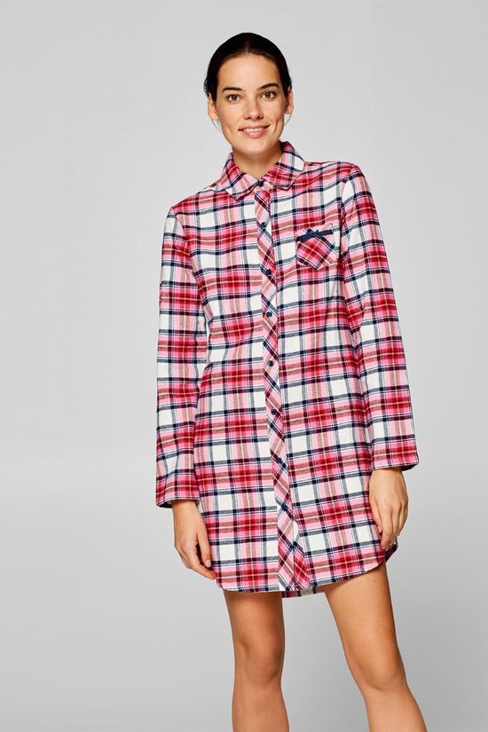 Flanellen nachthemd met ruitpatroon Esprit | bol.com