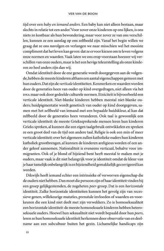Pagina met tekst over de identiteit van kinderen en ouders.