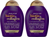 OGX Organix Biotin Collagen Combo Set- Shampoo & Conditioner- Fijn & Futloos Haar