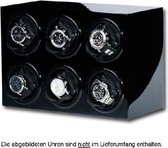 Watchwinder ZW- 6 voor 6 automaten pianolak zwart 1002375