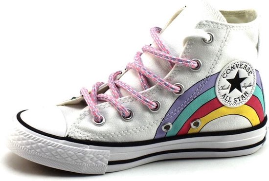 CHUCK TAYLOR ALL STAR - HI - WHITE/BLACK/STRAWBERRY JAM - maat 38 | bol.com